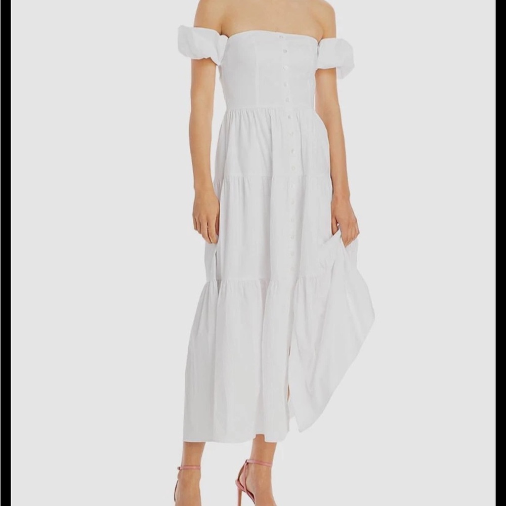 Staud- Elio Puff-Sleeve Prairie Dress